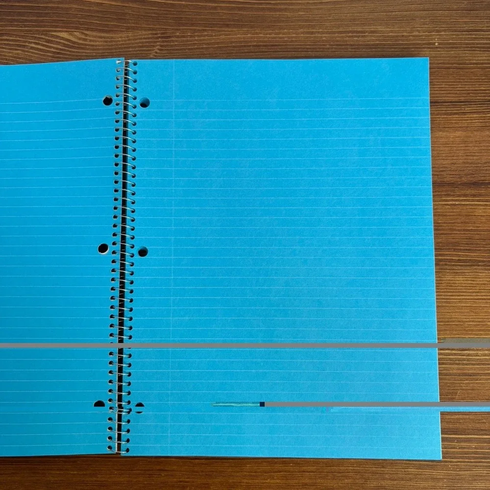 Lot of 5 Riverside Gel-Ink Paper Notebooks Wide Ruled Blue Pink Purple And Black